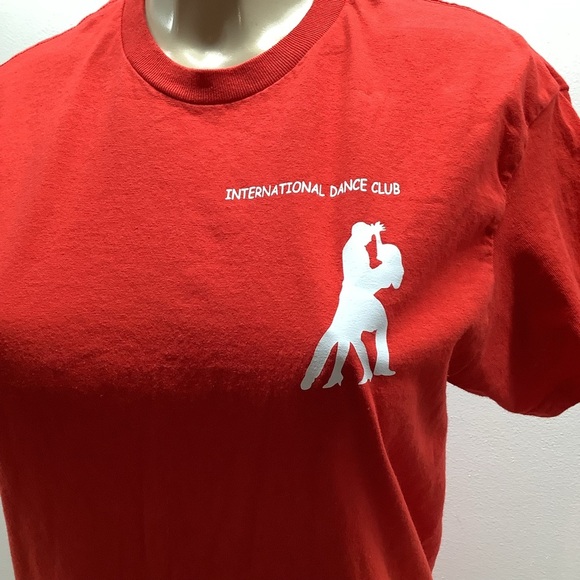 Gildan Size Medium International Dance Club T-Shirts - Black & Red. Preloved - Picture 8 of 11
